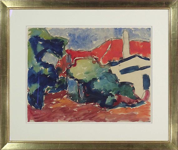 Karl Schmidt-Rottluff - Gutshof - Rahmenbild