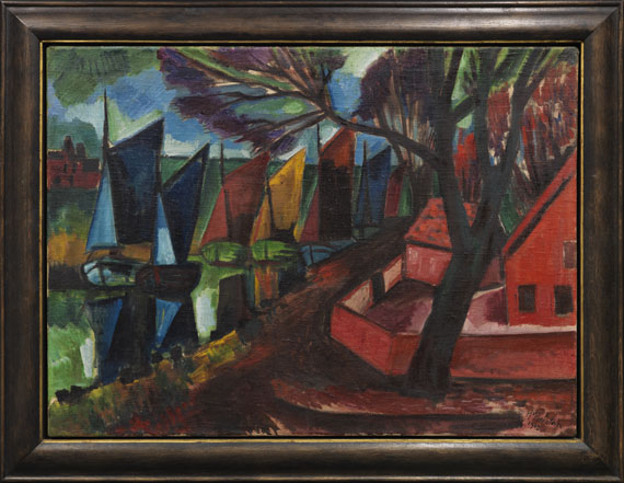 Hermann Max Pechstein - Fischerkutter - Rahmenbild