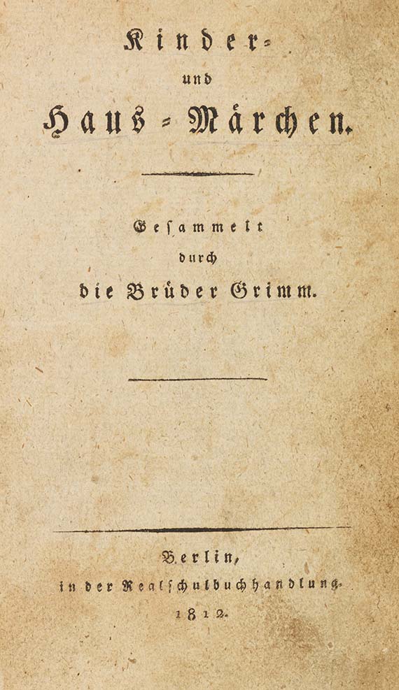 Jakob und Wilhelm Grimm - Kinder- und Haus-Märchen. Bd. I (von 2)
