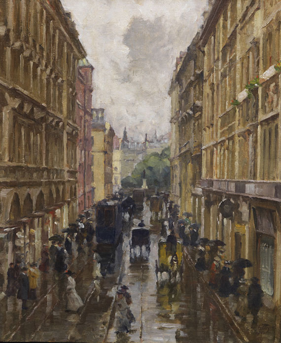 Charles (Karl) Vetter - Maffeistraße im Regen