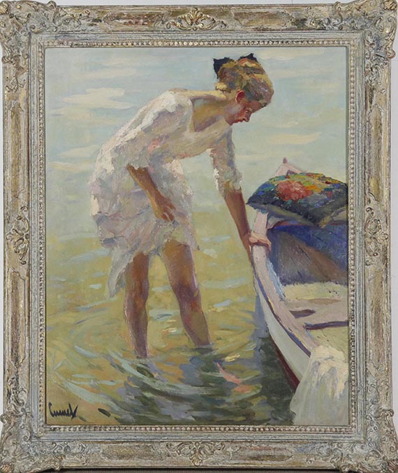 Edward Cucuel - Am Ufer - Rahmenbild