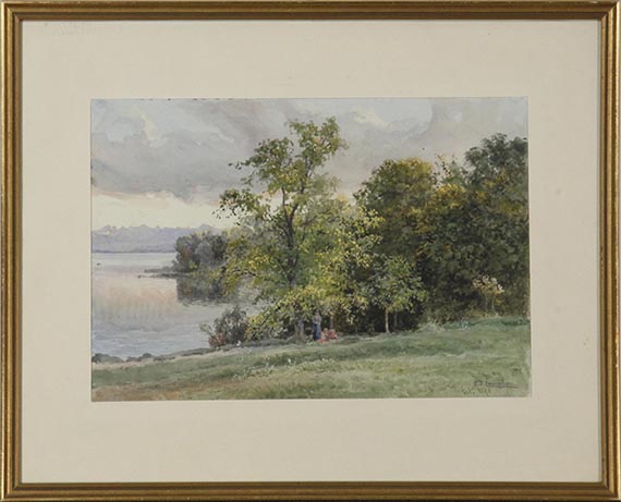 Edward Theodore Compton - Landschaft am Starnberger See - Rahmenbild