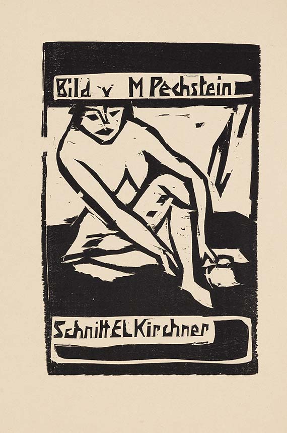  Ausstellungskatalog - Katalog zur Ausstellung der K.G. "Brücke" in der Galerie Arnold, Dresden, Schloßstraße - Weitere Abbildung