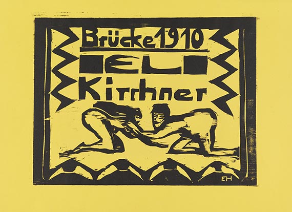 Mappenwerk / Portfolio - 5. Jahresmappe der Künstlergruppe "Brücke", gewidmet Ernst Ludwig Kirchner