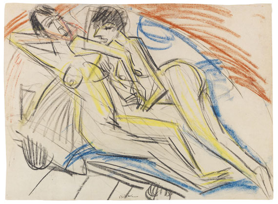 Zwei nackte Mädchen..., 1913