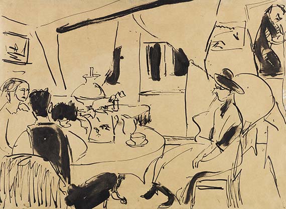 Ernst Ludwig Kirchner - Am Kaffeetisch bei Otto Mueller