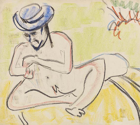 Ernst Ludwig Kirchner - Heckel mit blauem Hut