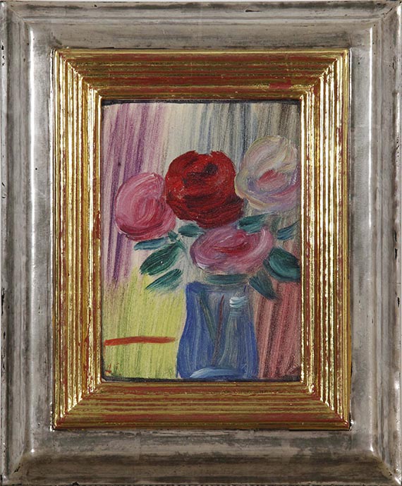 Alexej von Jawlensky - Stillleben: Blumen in blauer Vase - Rahmenbild