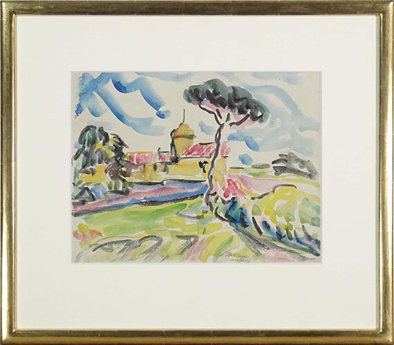 Erich Heckel - Italienische Landschaft - Rahmenbild