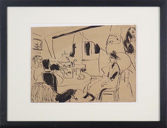 Ernst Ludwig Kirchner - Am Kaffeetisch bei Otto Mueller - Rahmenbild