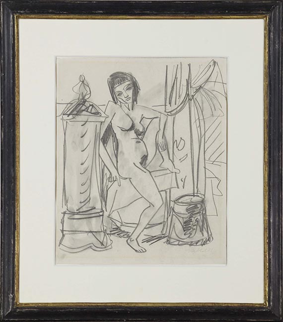 Erich Heckel - Akt im Atelier - Rahmenbild