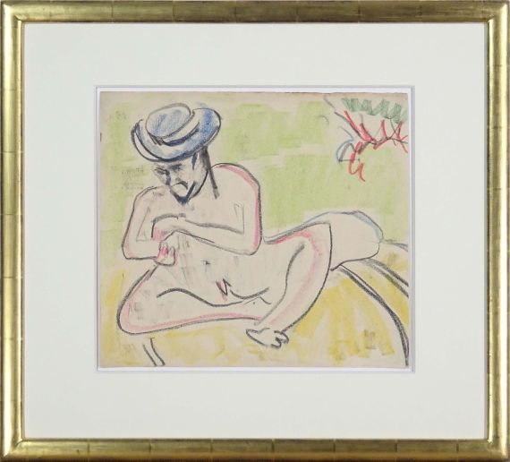 Ernst Ludwig Kirchner - Heckel mit blauem Hut - Rahmenbild