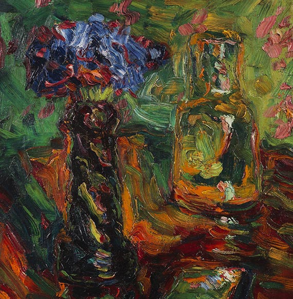 Karl Schmidt-Rottluff - Stillleben mit Rosen und Karaffe