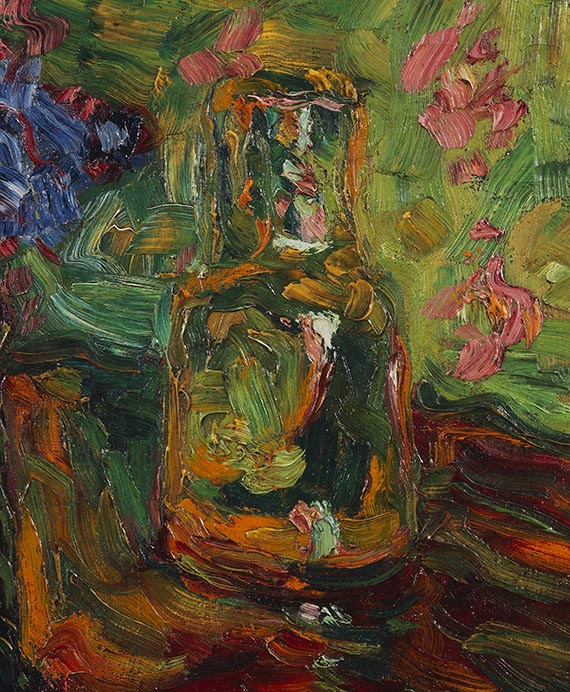 Karl Schmidt-Rottluff - Stillleben mit Rosen und Karaffe - Weitere Abbildung