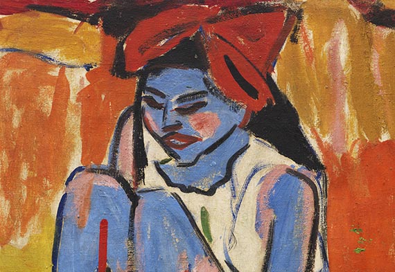 Ernst Ludwig Kirchner - Das blaue Mädchen in der Sonne