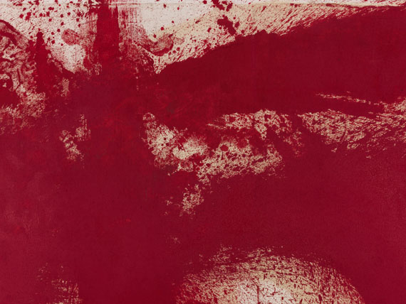 Hermann Nitsch - Schüttbild (19. Malaktion, Prinzendorf, 1986)