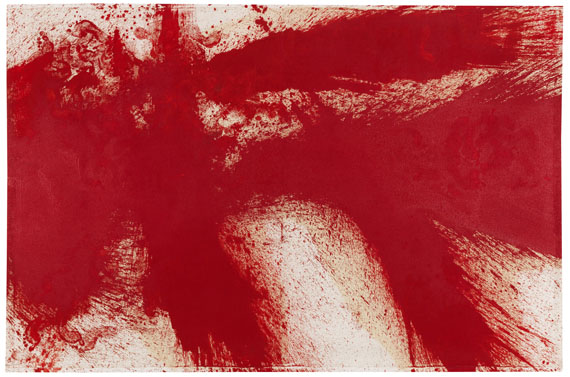 Hermann Nitsch - Schüttbild (19. Malaktion, Prinzendorf, 1986)