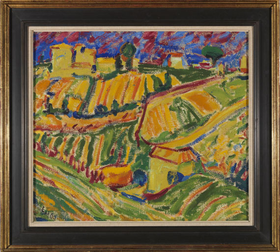 Erich Heckel - Landschaft bei Rom - Rahmenbild