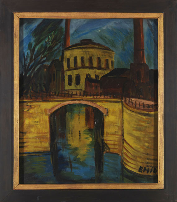 Erich Heckel - Gaswerk am Luisenufer - Rahmenbild