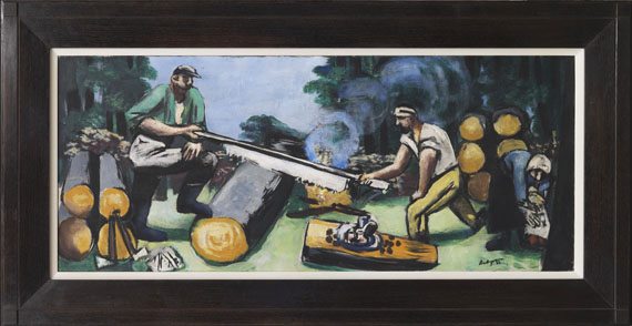 Max Beckmann - Holzsäger im Wald - Rahmenbild