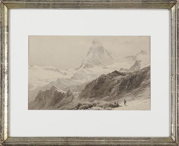 Edward Theodore Compton - Das Matterhorn von der Triftkumme - Rahmenbild