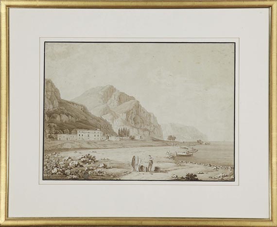 Christoph Heinrich Kniep - Sizilianische Küste bei Taormina - Rahmenbild