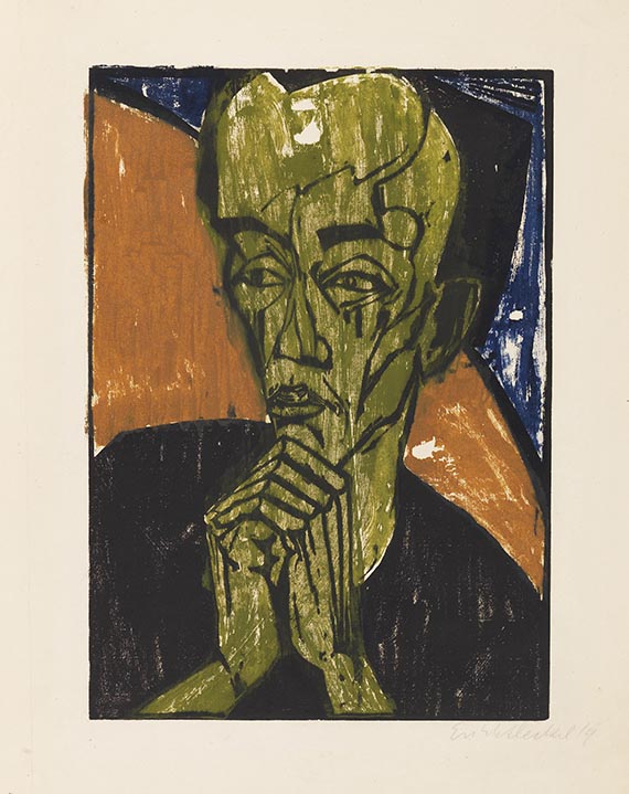 Erich Heckel - Männerbildnis