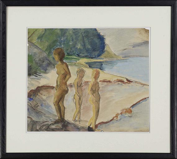 Erich Heckel - Drei Frauen am Strand - Rahmenbild