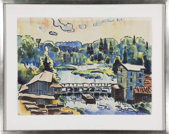 Karl Schmidt-Rottluff - Brettmühle an der Lupow - Rahmenbild