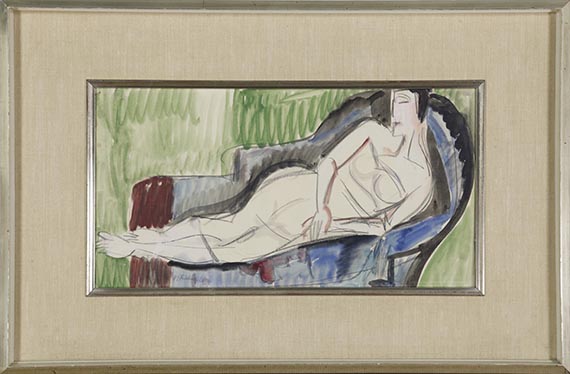 Ernst Ludwig Kirchner - Liegender weiblicher Akt - Rahmenbild