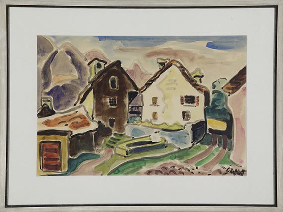 Karl Schmidt-Rottluff - Häuser im Tessin - Rahmenbild