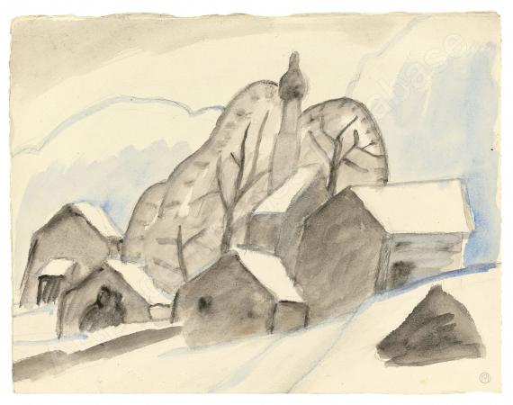 Häuser im Schnee...