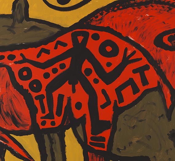 A. R. Penck (d.i. Ralf Winkler) - Stier und Nashorn verrückt - Weitere Abbildung