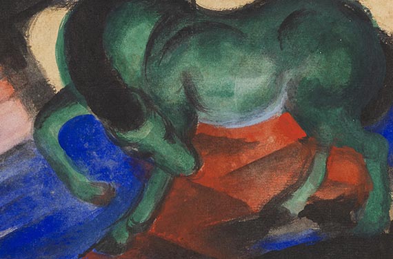 Franz Marc - Grünes Pferd - Weitere Abbildung