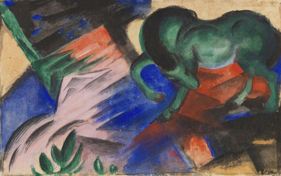 Franz Marc - Grünes Pferd - Weitere Abbildung