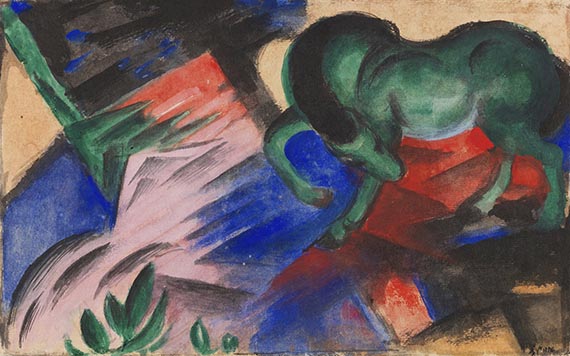 Franz Marc - Grünes Pferd, 1912