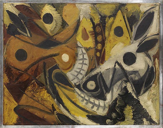 Ernst Wilhelm Nay - Pferdeköpfe - Rahmenbild