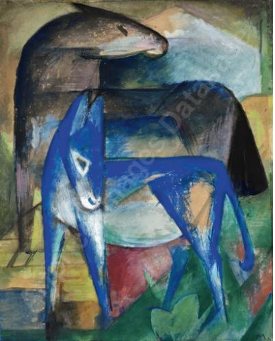 Zwei blaue Esel (Pferd...