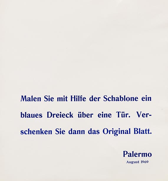 Blinky Palermo - Blaues Dreieck - Weitere Abbildung