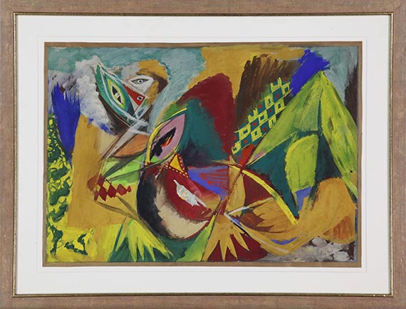 Ernst Wilhelm Nay - Liegende große Frau - Rahmenbild