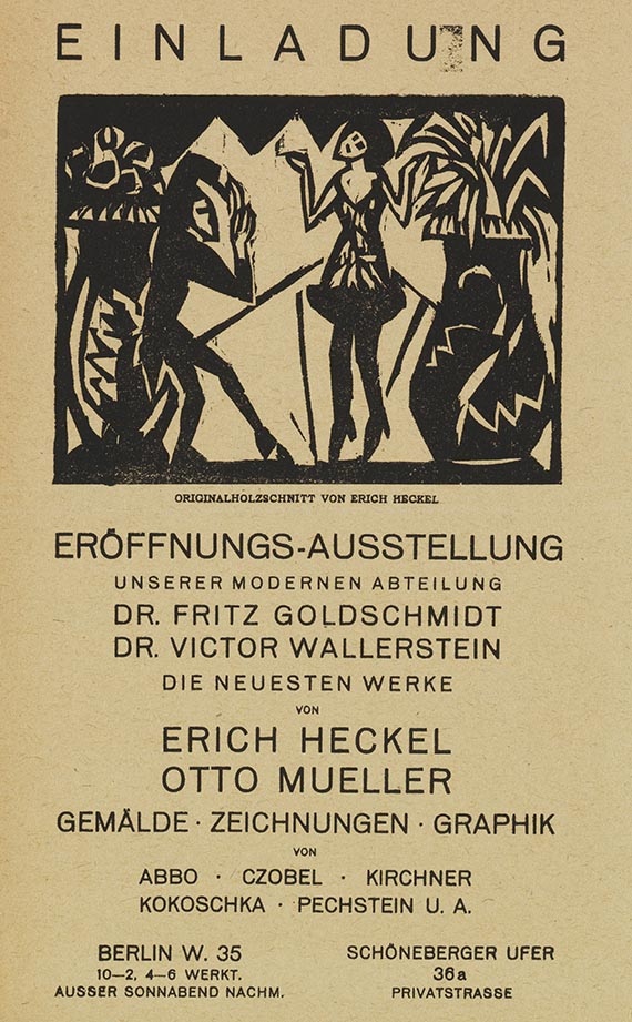 Erich Heckel - Werbeblatt für eine Pantomime von Siddi Riha