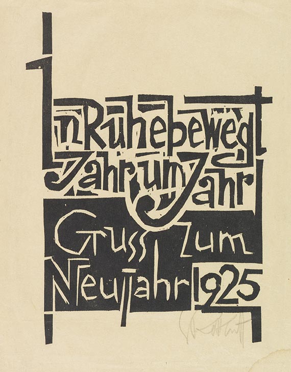 Karl Schmidt-Rottluff - Gruß zum Neujahr