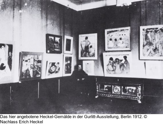 Erich Heckel - Vor gelbem Tuch 1908 / Schiffe im Kanal 1912 - Weitere Abbildung