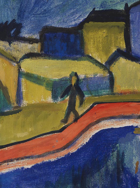 Erich Heckel - Vor gelbem Tuch 1908 / Schiffe im Kanal 1912