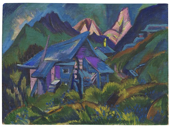 Ernst Ludwig Kirchner - Alphütten und Tinzenhorn