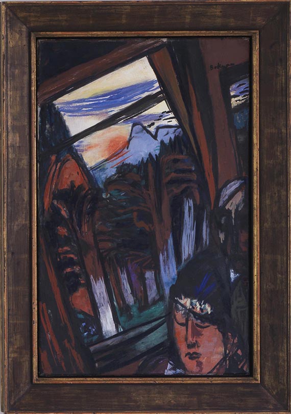 Max Beckmann - Drahtseilbahn in Baden-Baden (Bergbahn in Colorado) - Rahmenbild