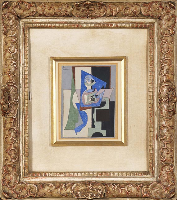 Pablo Picasso - Guéridon, guitare et compotier - Rahmenbild