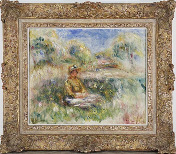 Pierre-Auguste Renoir - Femme assise dans un paysage - Rahmenbild