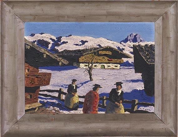 Alfons Walde - Winter in Tirol  (Spätwinter / Bergfrühling) - Rahmenbild