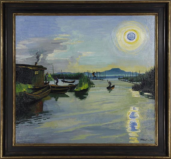 Hermann Max Pechstein - Morgen am Garder See - Rahmenbild